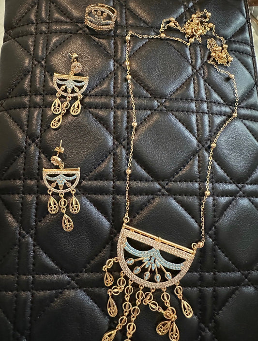 Gold Plated Crystal Stone