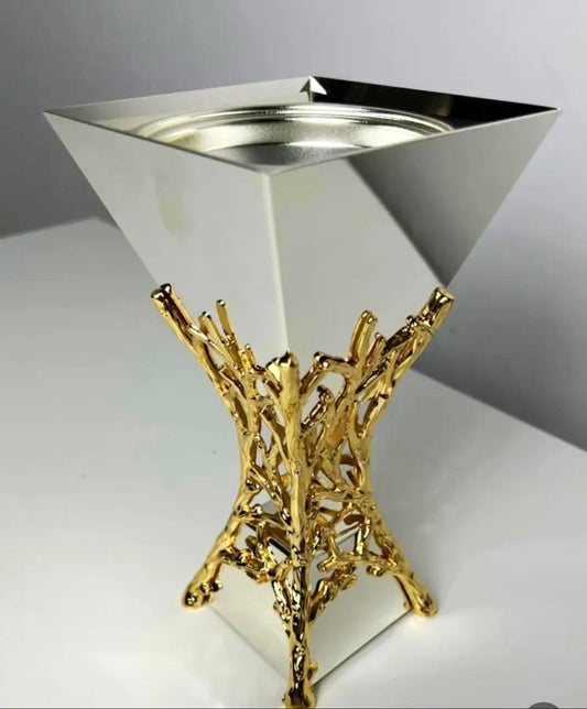 Mirror and Gold design Bakhoor Burner.